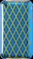 Painted Hard Plastic Case Apple iPhone 3GS Blue Mesh