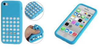 TPU Soft Case Apple iPhone 5C ,  Hole Dot Pattern,  Blue