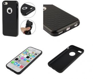 TPU Hard Back Case Apple iPhone 5C ,  Black Back and Side