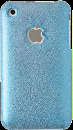 Painted Hard Plastic Case Apple iPhone 3GS Blue Flake