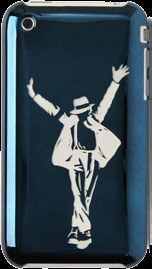 Painted Hard Plastic Case Apple iPhone 3GS Blue Dancer